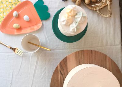 Decoración de fiesta de cumpleaños temática de conejitos