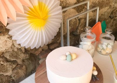 Pastel de fiesta de cumpleaños temática de conejos