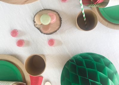 Mesa dulce de una fiesta temática de Sant Jordi